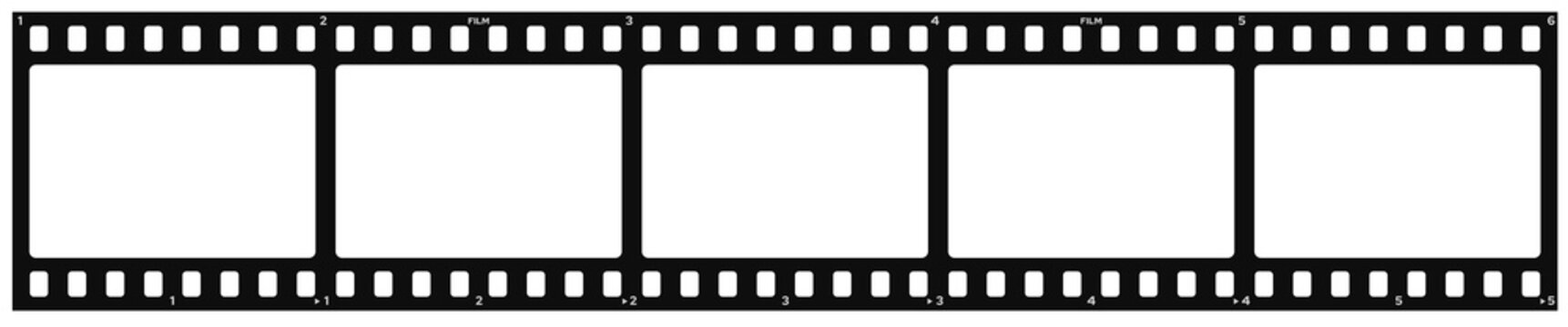 Filmstrip isolated on transparent background