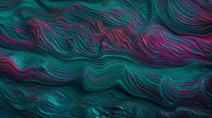 An abstract background with wavy pink and blue lines and colors Generative Ai