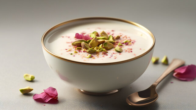 beetroot soup with yogurt HD 8K wallpaper Stock Photographic Image