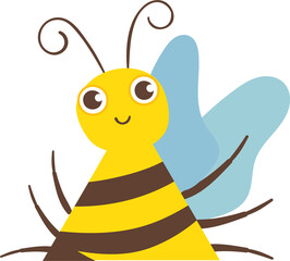 Bee insect background design decoration.
