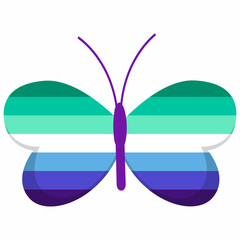 Butterfly gay flag color 