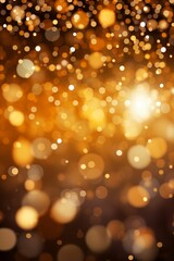 Obraz premium Arrière plan graphique, lumières scintillantes et colorées avec effet de bokeh et de flou sur fond noir, illustration ia générative