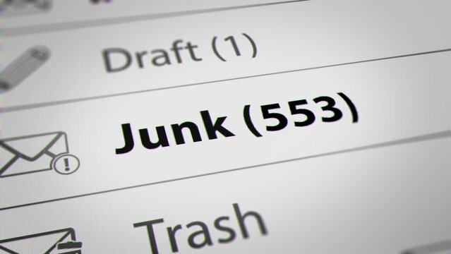 Animated Number of Junk Mail, Fictitious Data Created Exclusively for This Concept Footage
