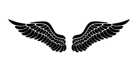 vector angel wings tribal tattoo