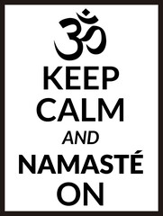 keep calm namaste om yoga vector 