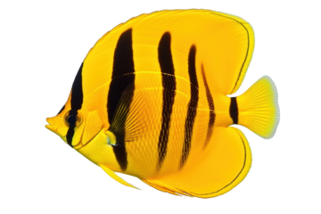 Onyx Ocean fish, transparent background (PNG). Generative AI.