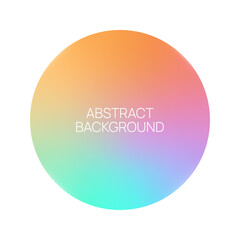 Round banner with soft gradient glow. Vector multicolored blurred glowing circle.