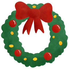 christmas wreath with holly