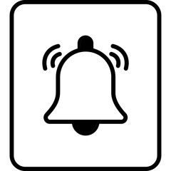 Bell in fill style illustration

