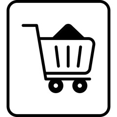 Cart in fill style illustration

