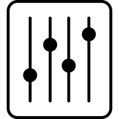 Equalizer in fill style illustration

