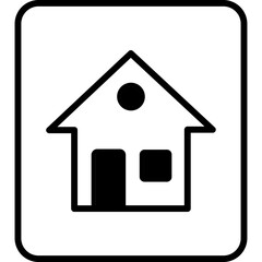 Home in fill style illustration

