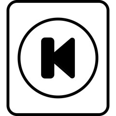 Free Previous in fill style illustration

