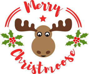 Moose christmas vector 
