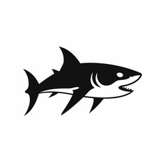Shark logo, shark icon, shark head, vector
