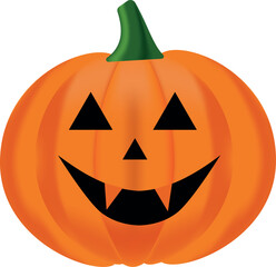 evil pumpkin for halloween on transparent background