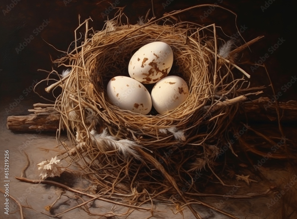 Poster fresh eggs created with generative ai technology