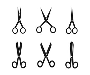 Set of scissors vector icon set. Scissors sign