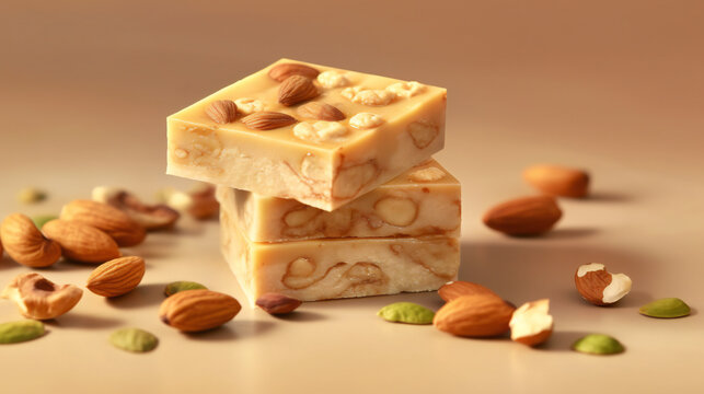 chocolate with nuts HD 8K wallpaper Stock Photographic Image