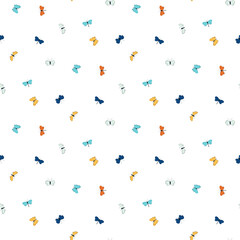 colorful seamless pattern with butterflies