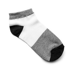 Cotton sock isolated on white background
