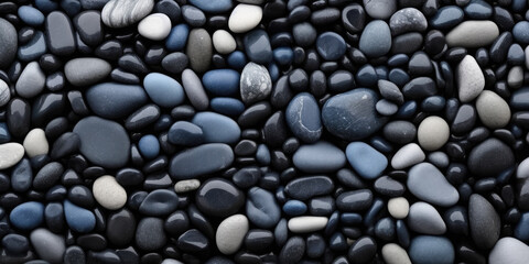 Fototapeta na wymiar River pebbles background. Generative AI