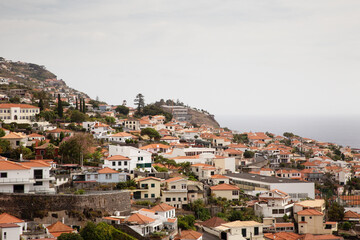 Fototapeta na wymiar Mountain view of house on the mountain in Madeira