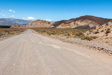 Fototapeta na wymiar Scenic drive on the famous Ruta40 near Malargüe in Argentina - traveling South America