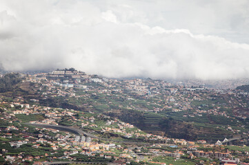 Mountain view of house on the mountain in Madeira