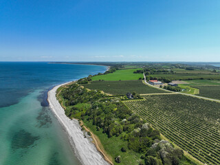 Die Küstenline von Sjælland in Dänemark an der Ostsee