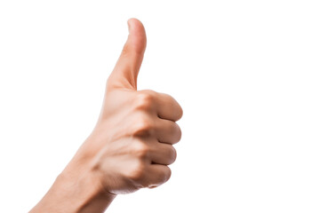 Thumbs Up Hand Isolated on a Transparent Background. AI