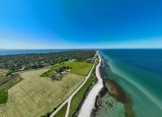Die Küstenline von Sjælland in Dänemark an der Ostsee