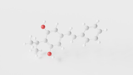 tapinarof molecule 3d, molecular structure, ball and stick model, structural chemical formula benvitimod