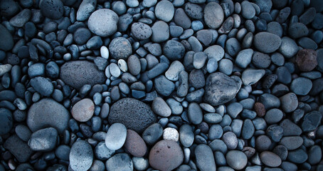 background of stones on a beach