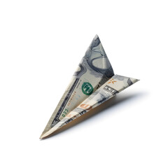 Paper Plane Made Out Of Money - obrazy, fototapety, plakaty
