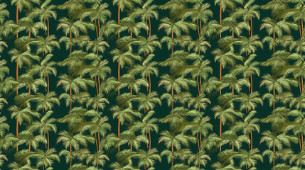 Seamless palms pattern, created with AI Generative Technology