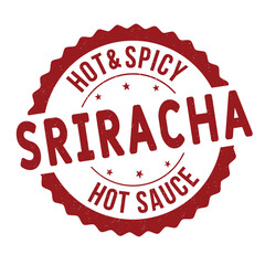 Sriracha grunge rubber stamp