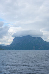 Beautiful  view over a Norwegian fjord from the sea