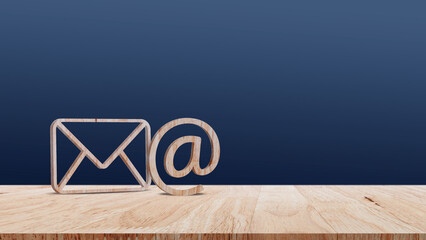 Email symbol at commercial and envelope, Internet correspondence. Concept of email address,...
