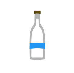 Illustration of a Milk Bottle Vector