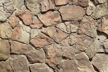 Stone wall texture, stone masonry, background for design