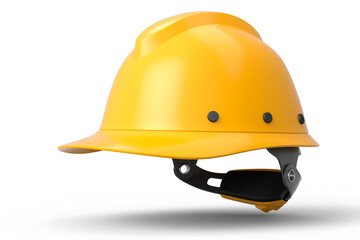 Fototapeta premium Yellow safety helmet or hard cap isolated on wihte background