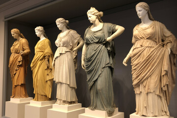 Roman fashion, characterized by draped garments, togas, and intricate hairstyles Generative AI