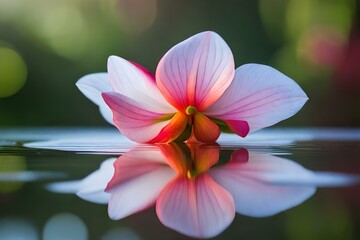 pink lotus flower  generated by AI technology 