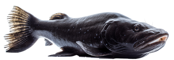 Catfish isolated on the transparent background PNG. AI generative.