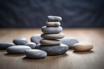 Mindfulness abstract concept of balance and order generative AI illustration