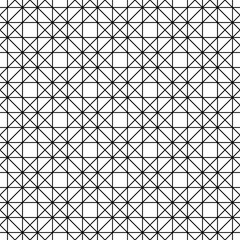 Seamless surface pattern design with triangles, squares ornament. Repeated polygons background. Crossing lines wallpaper. Geometric figures motif. Digital paper, textile print. Vector art illustration