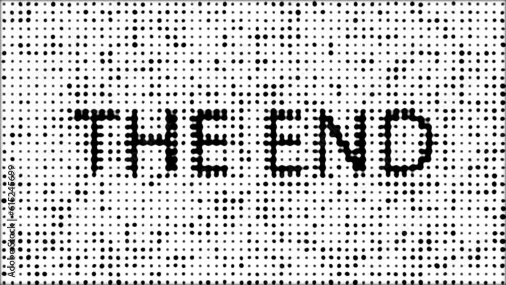 Wall mural the end comical dots halftone background animation