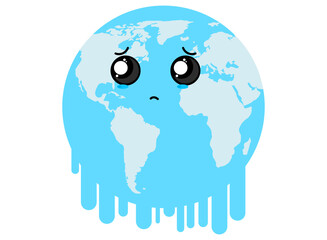 planet earth melting due to global warming