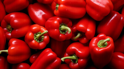 Peppers paprika on the table. Generative Ai